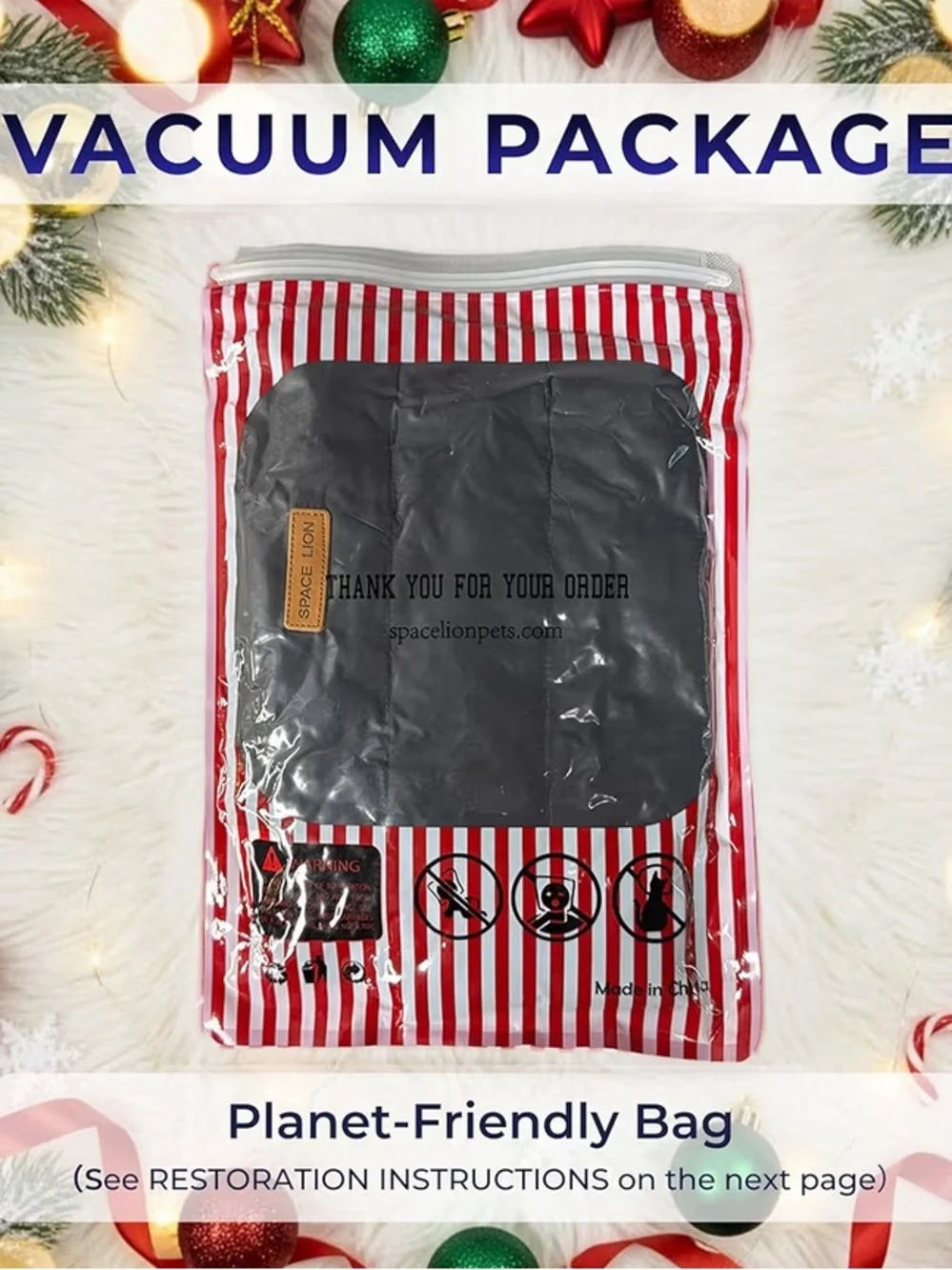 Black Puffer Dog Jacket - Brand: